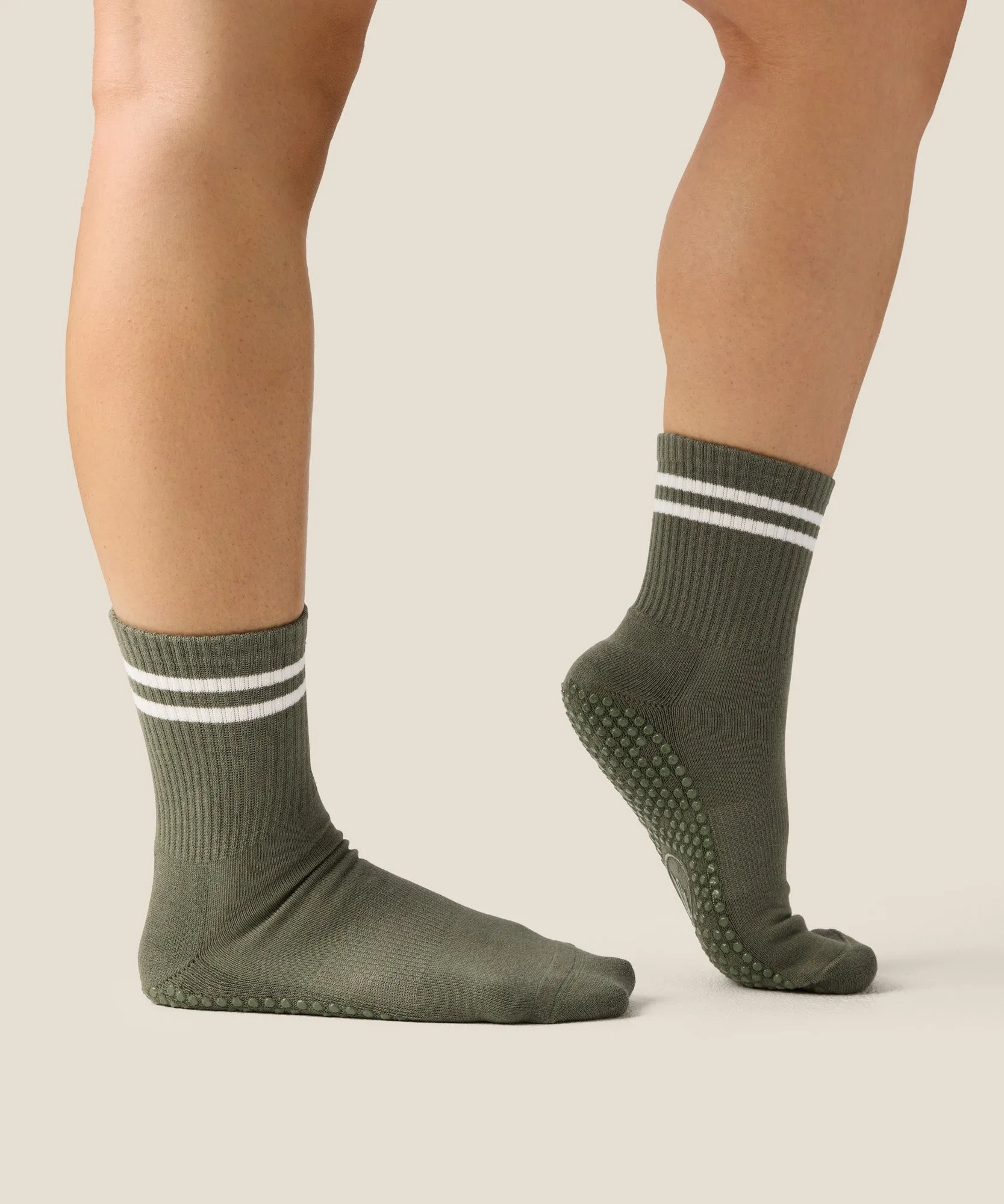 Crew Grip Socks - Sporty Stripe Khaki sold by MoveActive product image thumbnail 3