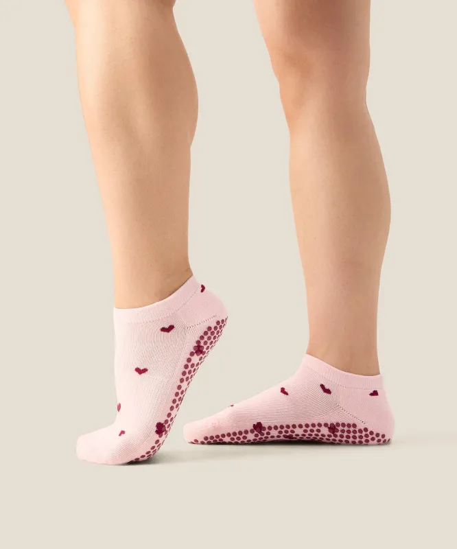 Low Rise Grip Socks - Love Me Pink made by MoveActive