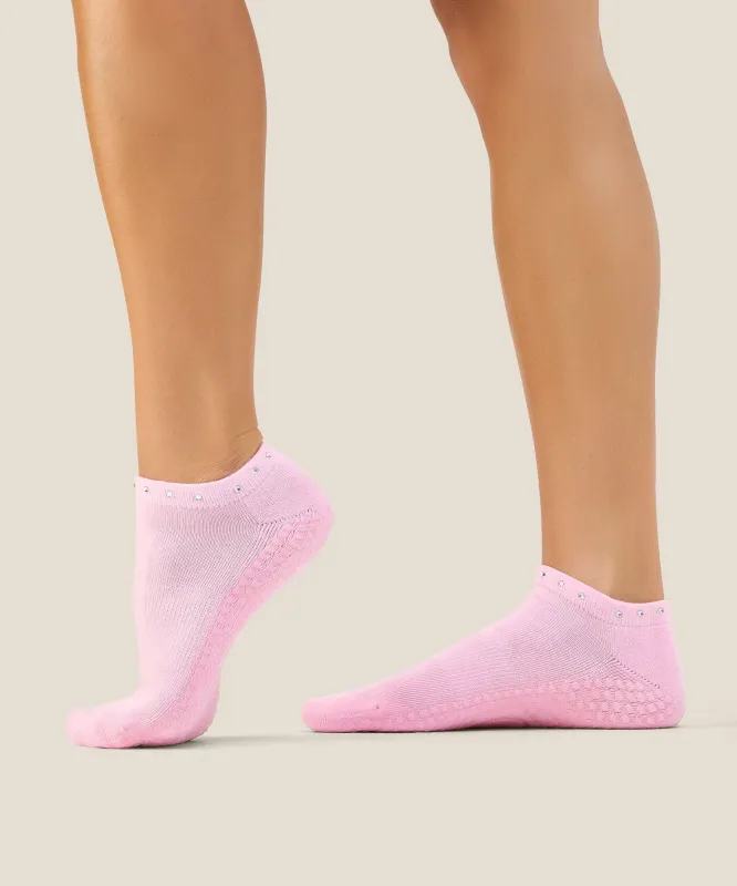 Low Rise Grip Socks - Gem Pink made by MoveActive