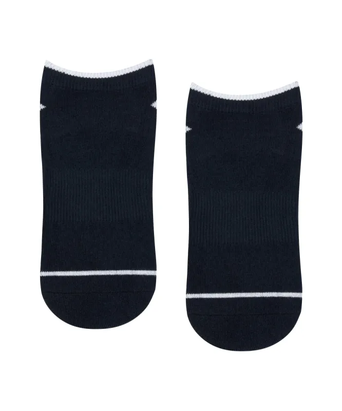 Men's Classic Low Rise Grip Socks - Navy Stripe sold by MoveActive