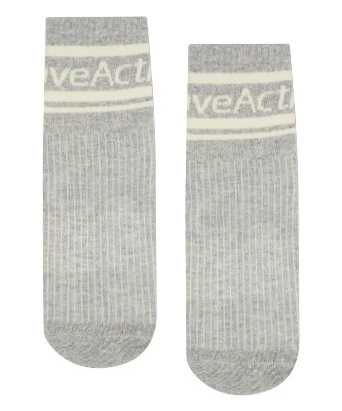 Crew Non Slip Grip Socks - Foundation Grey Marle sold by MoveActive