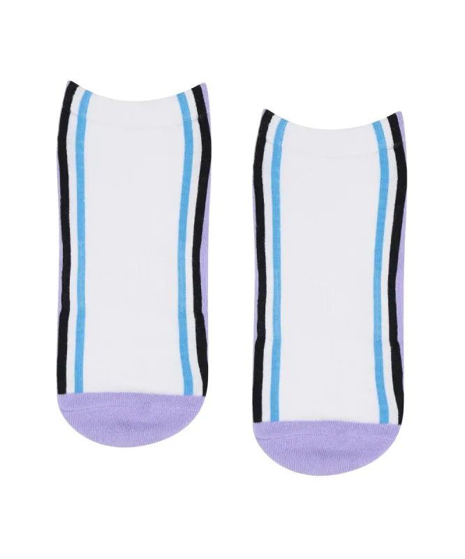 Classic Low Rise Grip Socks - Fluid White & Purple sold by MoveActive