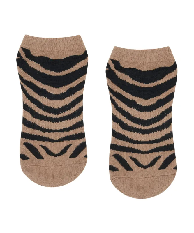 Classic Low Rise Grip Socks - Midnight Zebra sold by MoveActive