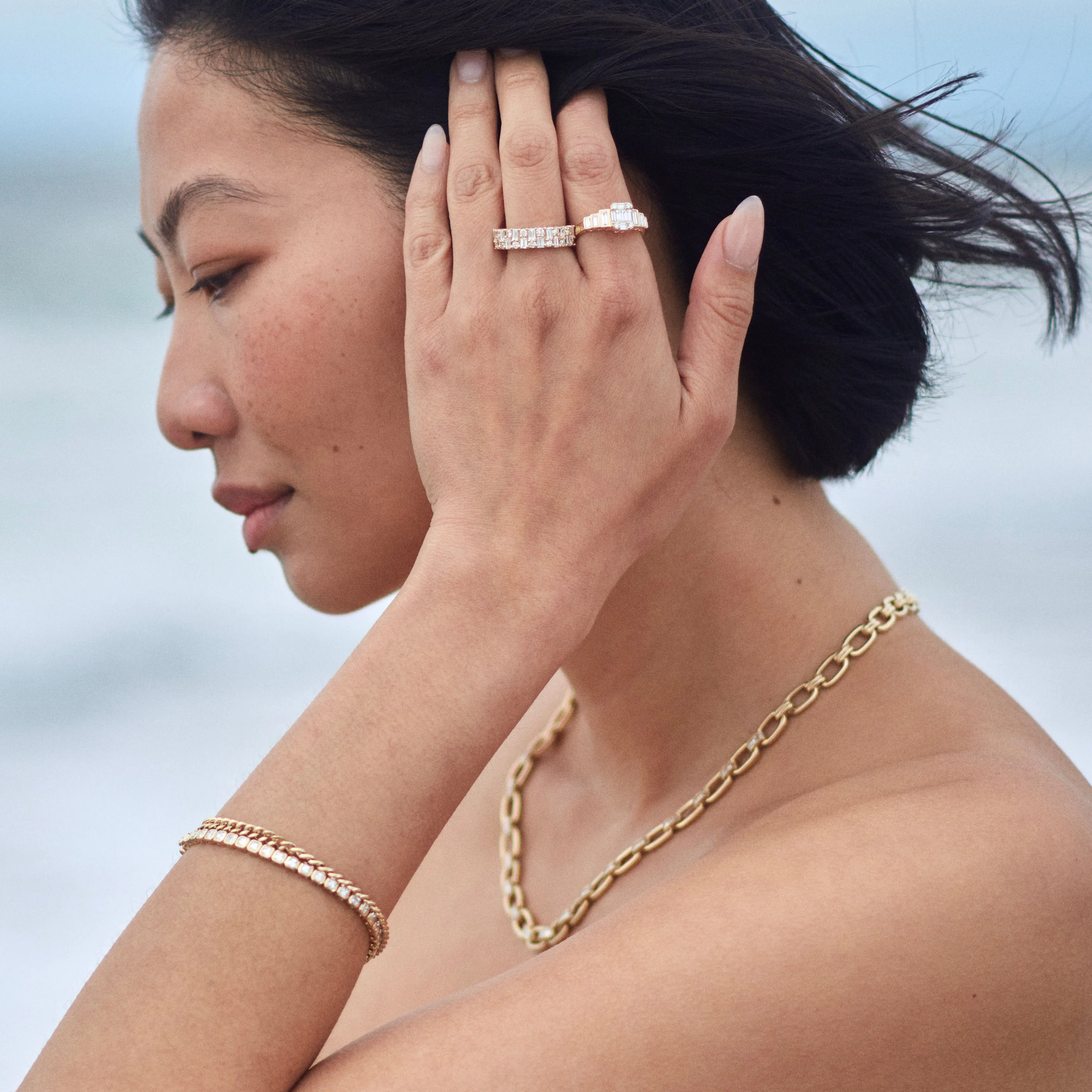 Cuban Link Bracelet in Yellow Gold with Diamonds sold by Promise By Effy product image thumbnail 2