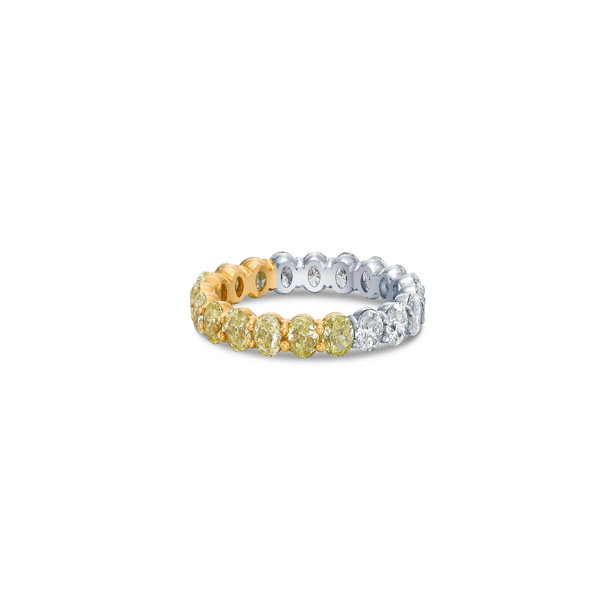 Half & Half Slim Eternity Band with Yellow and White Diamonds sold by Promise By Effy product image thumbnail 2