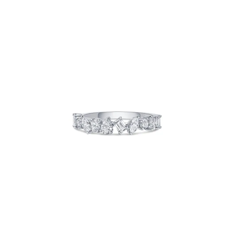 Mixed Shape Ring in White Gold with Diamonds sold by Promise By Effy