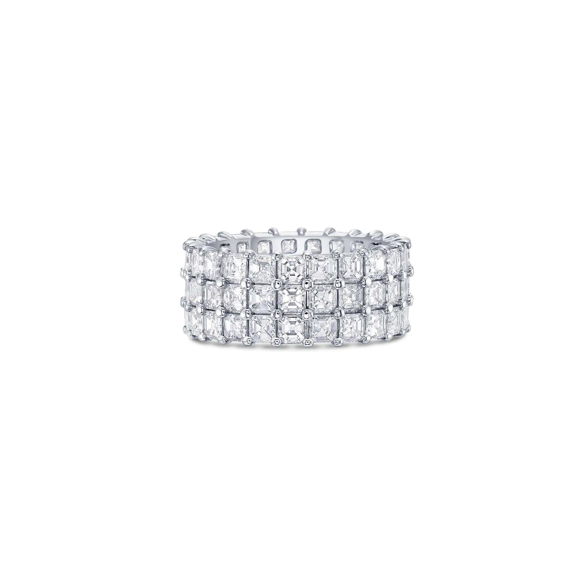 Three Row Eternity Band with Asscher Cut Lab Diamonds sold by Promise By Effy