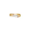 Pixel Wrap Line Ring in Yellow Gold with Diamonds sold by Promise By Effy