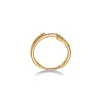 Pixel Wrap Line Ring in Yellow Gold with Diamonds sold by Promise By Effy