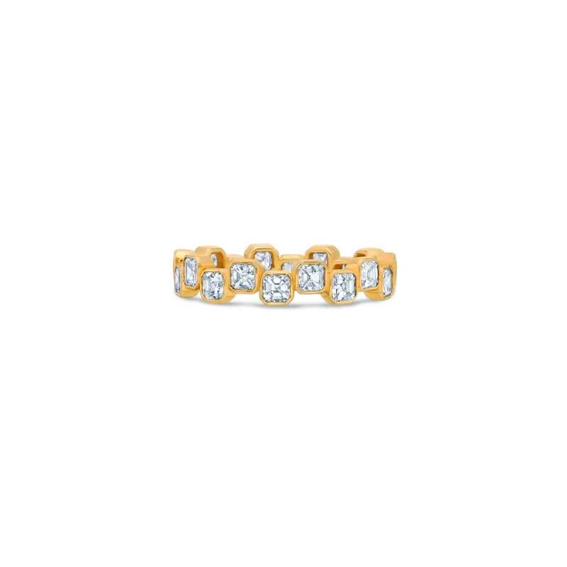 Asscher Bezel Staggered Eternity Band with Lab Diamonds sold by Promise By Effy