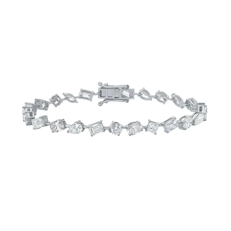 Ensemble Three Tennis Bracelet with Mixed Shape Lab Diamonds sold by Promise By Effy