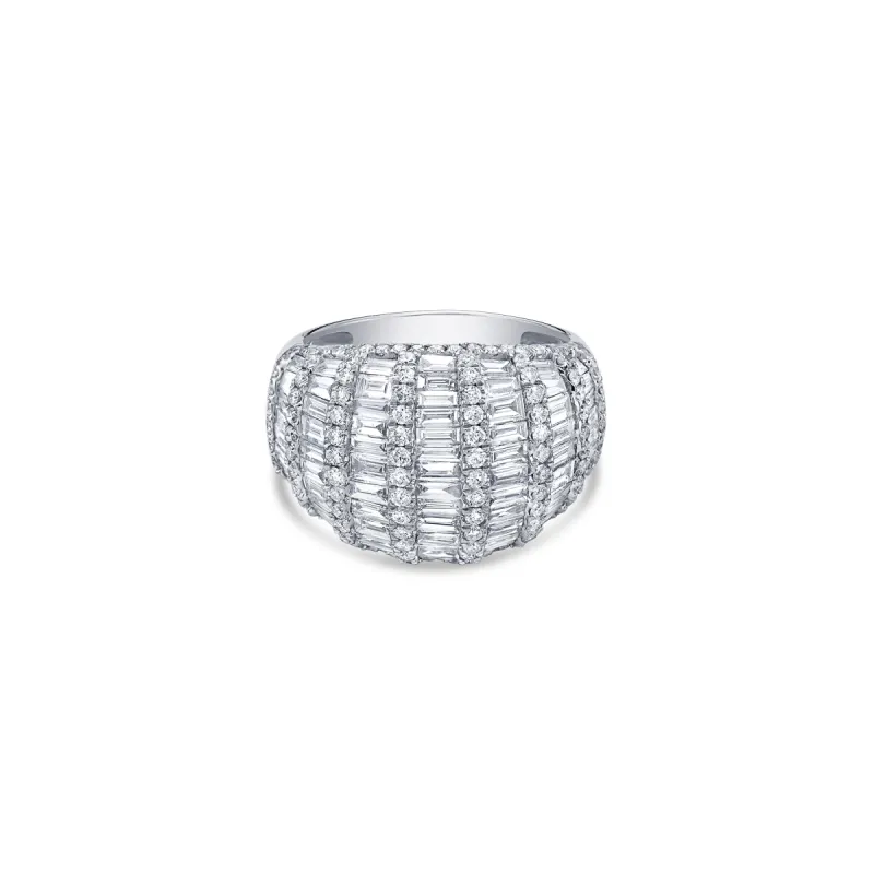 Pixel Ring in White Gold with Diamonds sold by Promise By Effy
