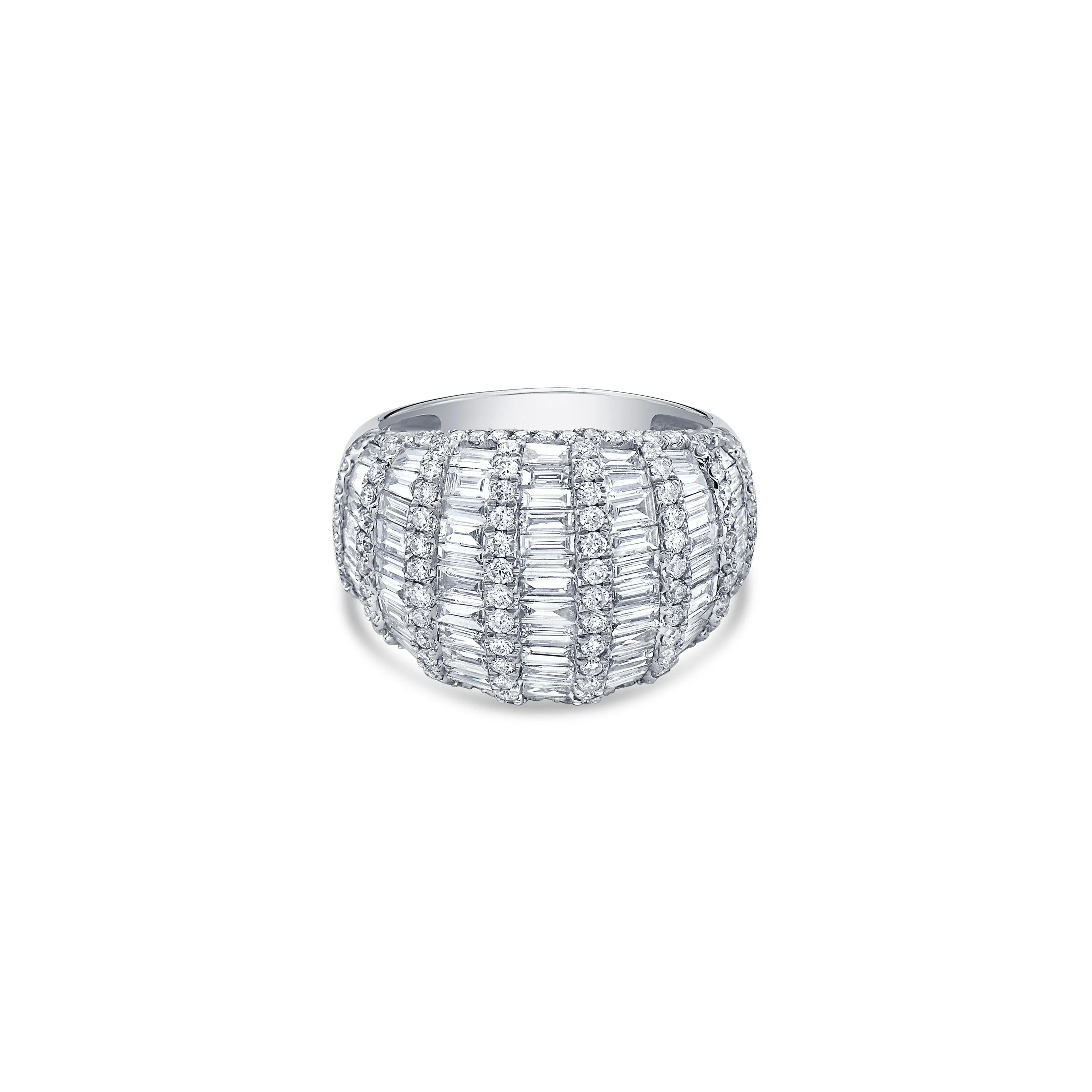 Pixel Ring in White Gold with Diamonds sold by Promise By Effy
