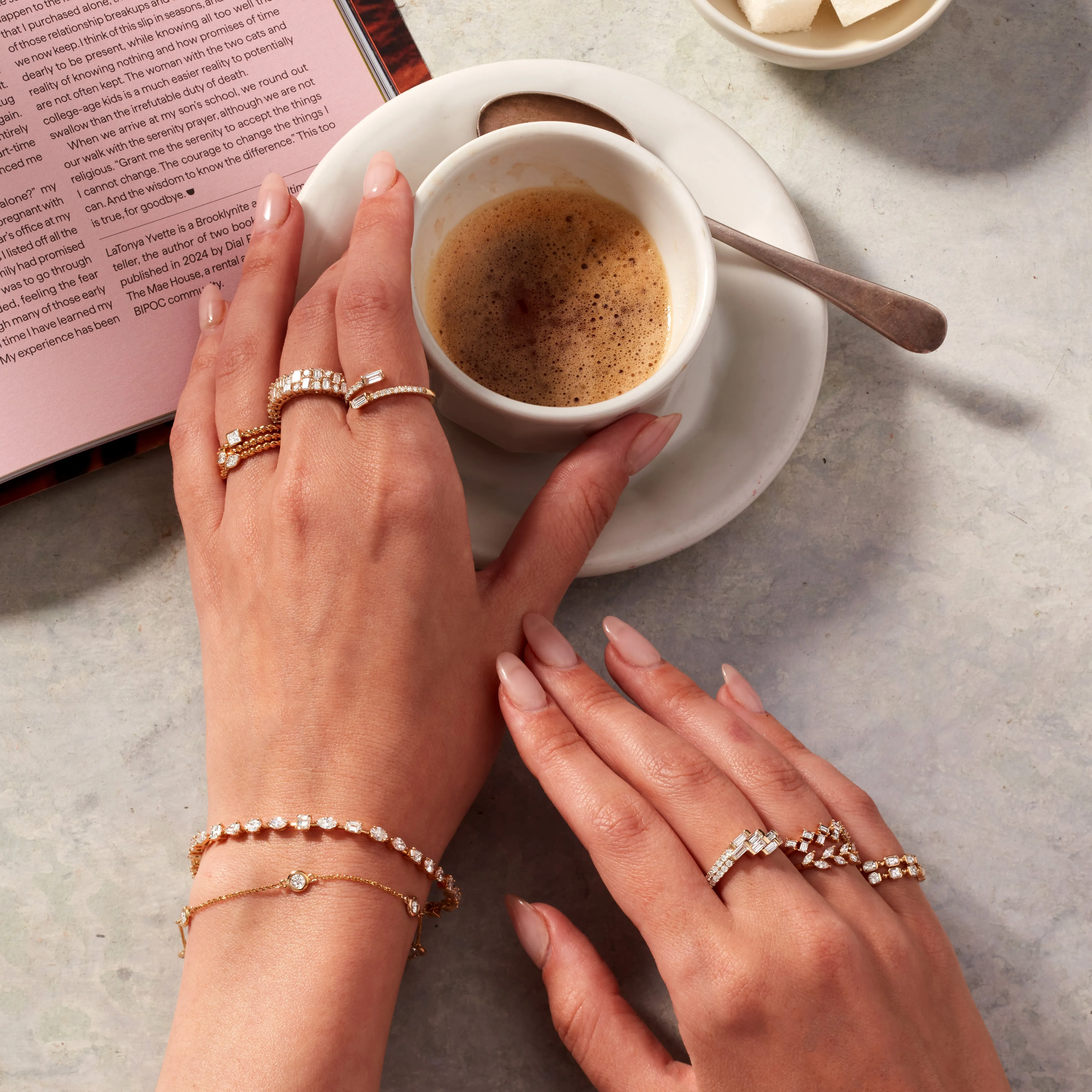 Station Bracelet in Yellow Gold with Diamonds sold by Promise By Effy product image thumbnail 4