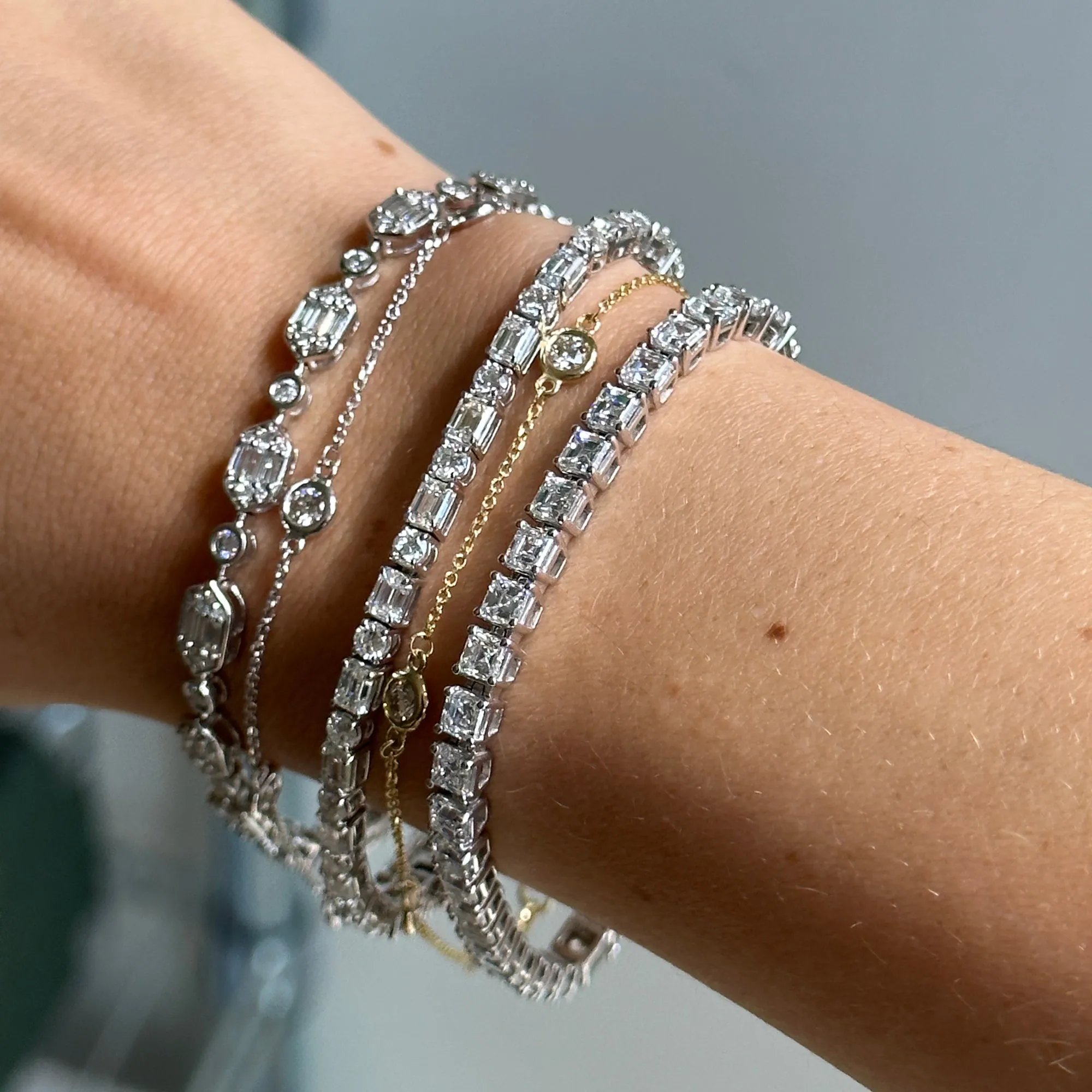 Station Bracelet in Yellow Gold with Diamonds sold by Promise By Effy product image thumbnail 3