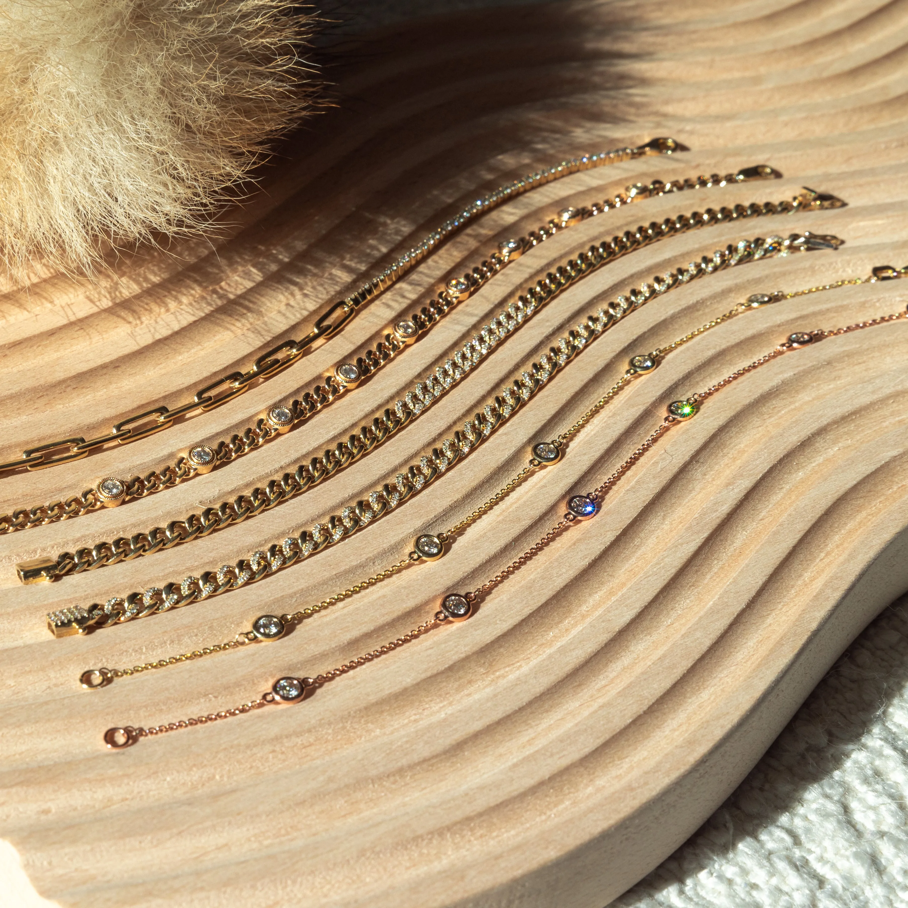 Station Bracelet in Yellow Gold with Diamonds sold by Promise By Effy product image thumbnail 5