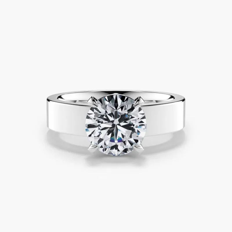 The Unique Wide Band Lab Diamond Engagement Ring sold by Promise By Effy