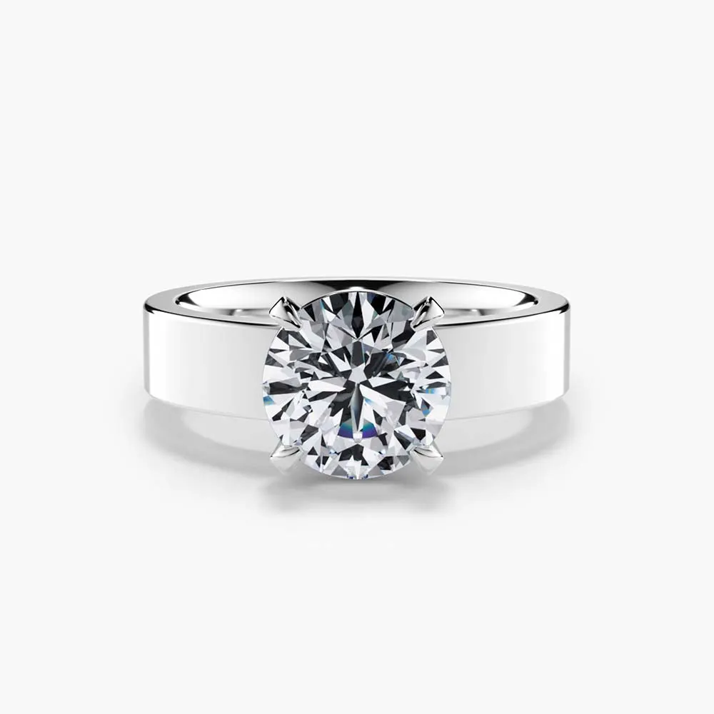 The Unique Wide Band Lab Diamond Engagement Ring sold by Promise By Effy
