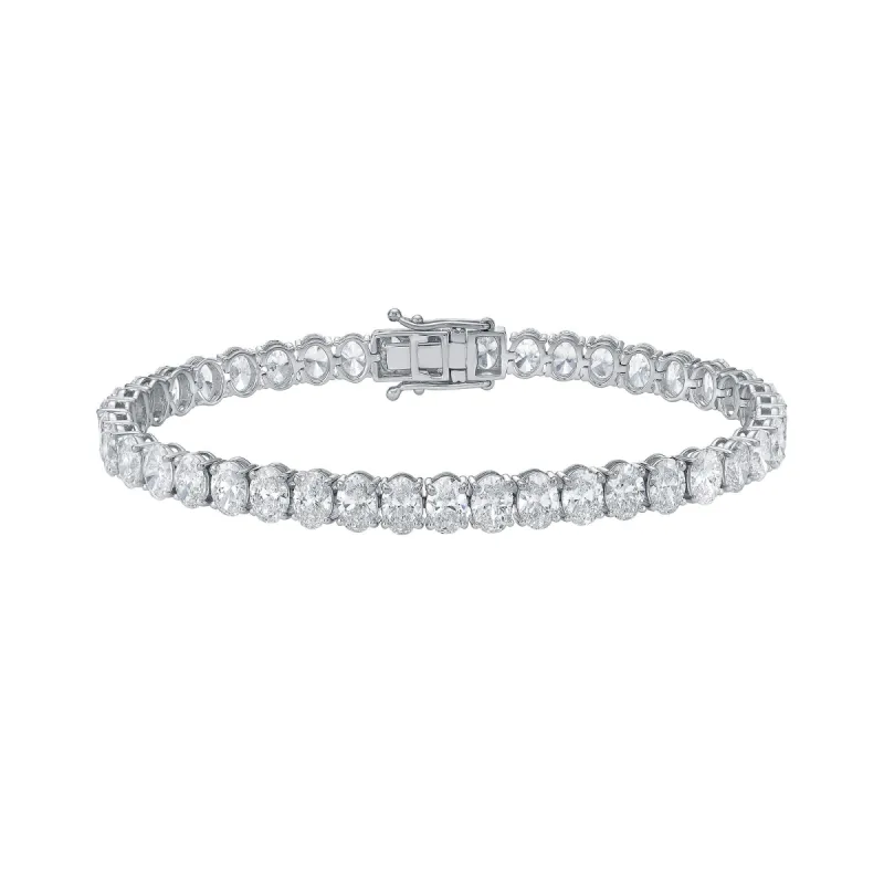 Classic Tennis Bracelet with Oval Cut Lab Diamonds sold by Promise By Effy