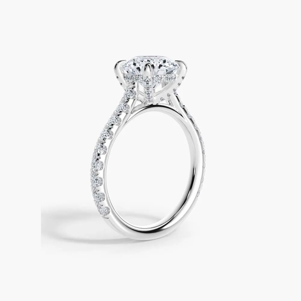 The Hidden Halo 3/4 Pavé Lab Diamond Engagement Ring sold by Promise By Effy product image thumbnail 2