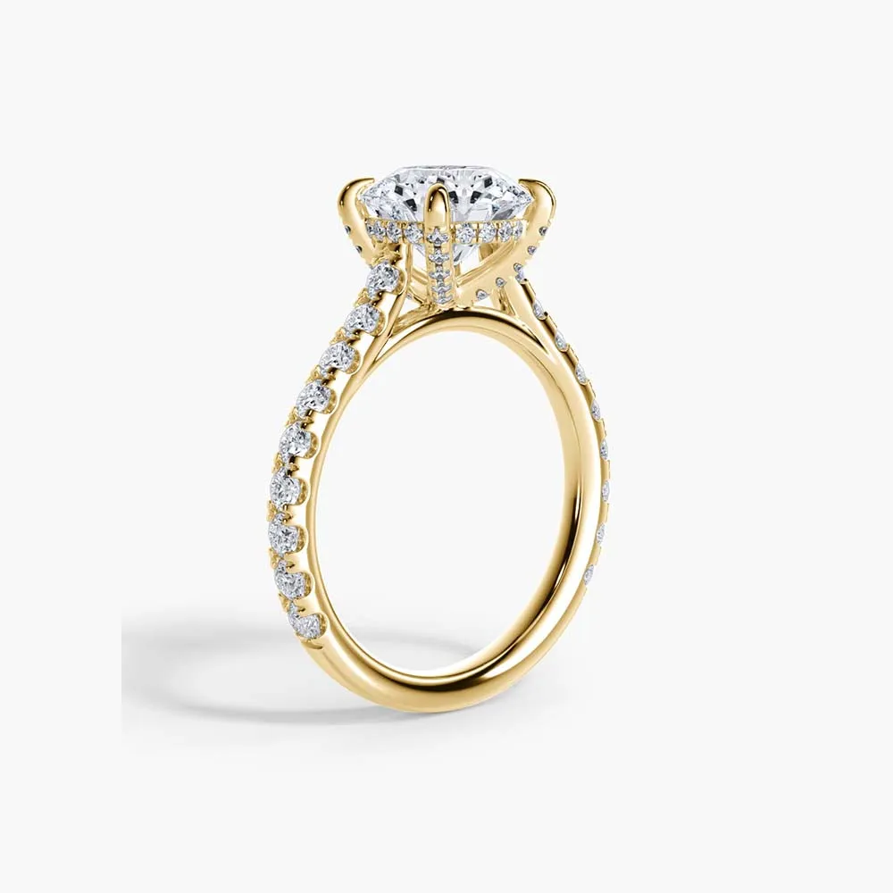 The Hidden Halo 3/4 Pavé Lab Diamond Engagement Ring sold by Promise By Effy product image thumbnail 5