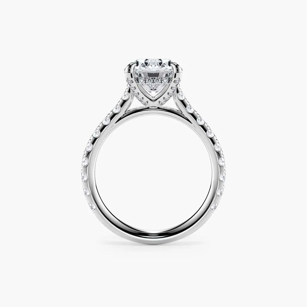 The Hidden Halo 3/4 Pavé Lab Diamond Engagement Ring sold by Promise By Effy product image thumbnail 3
