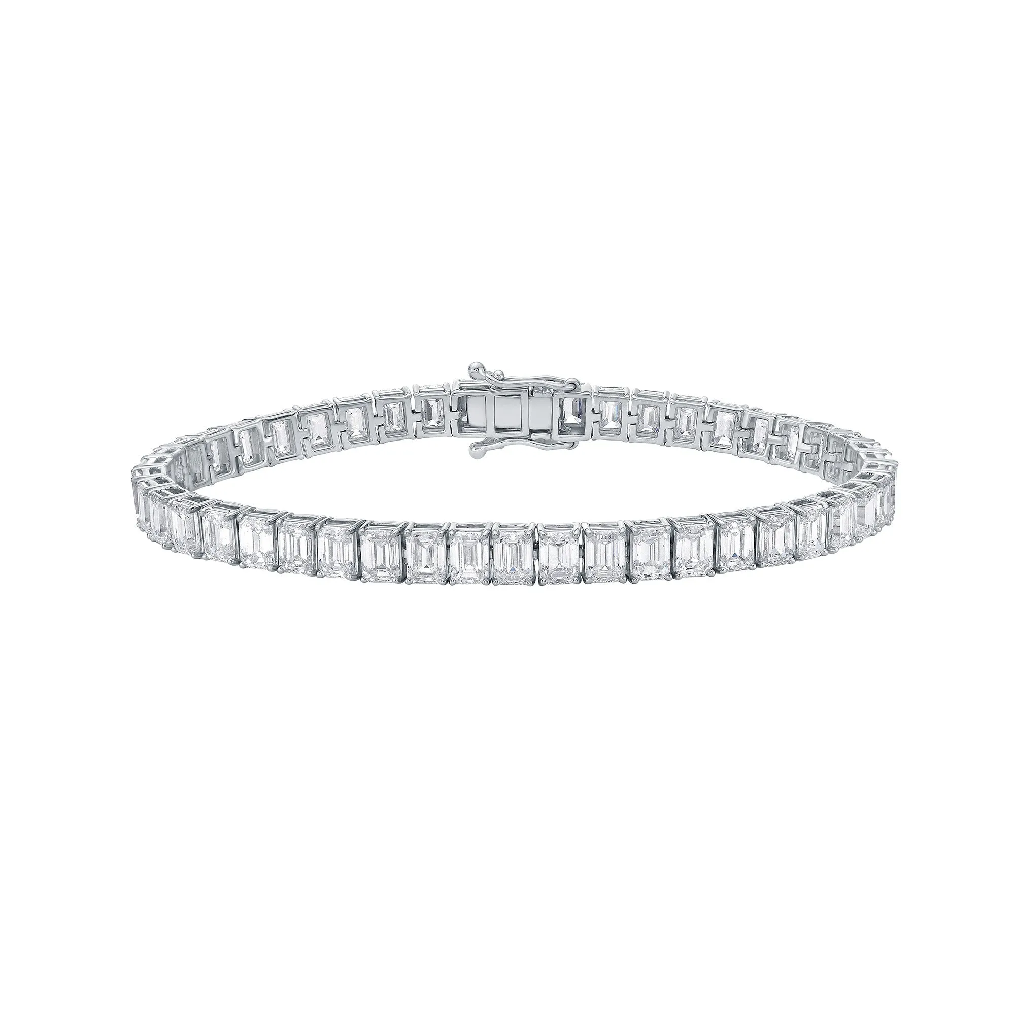 Classic Tennis Bracelet with Emerald Cut Lab Diamonds sold by Promise By Effy