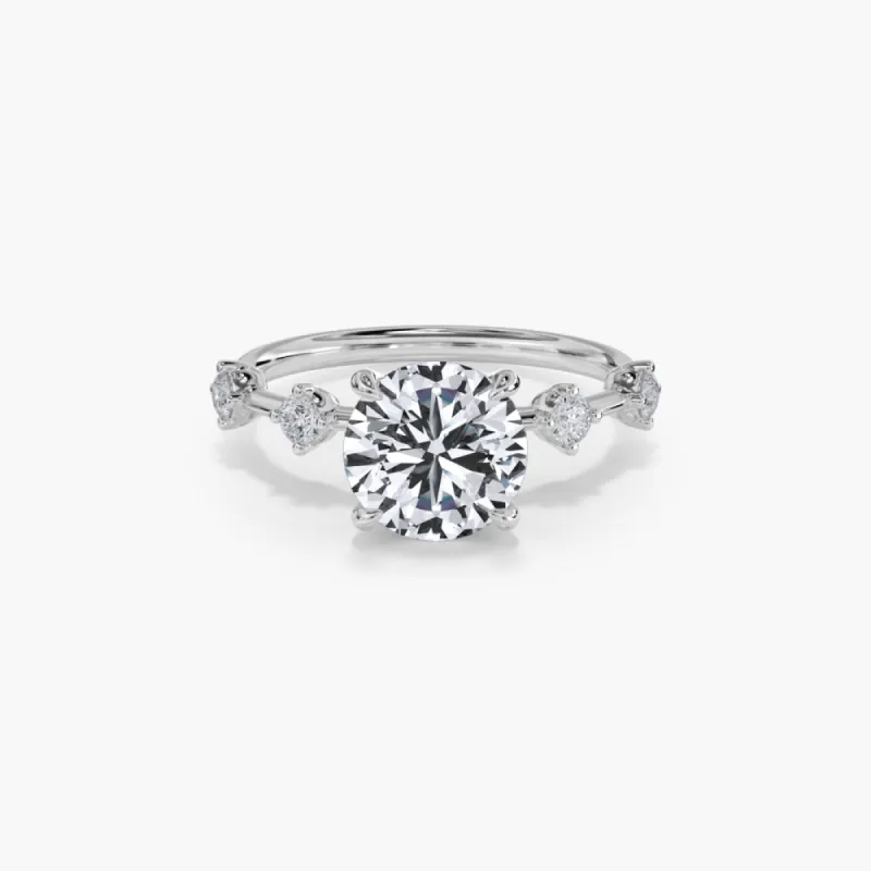 The Unique Station Band Lab Diamond Engagement Ring sold by Promise By Effy