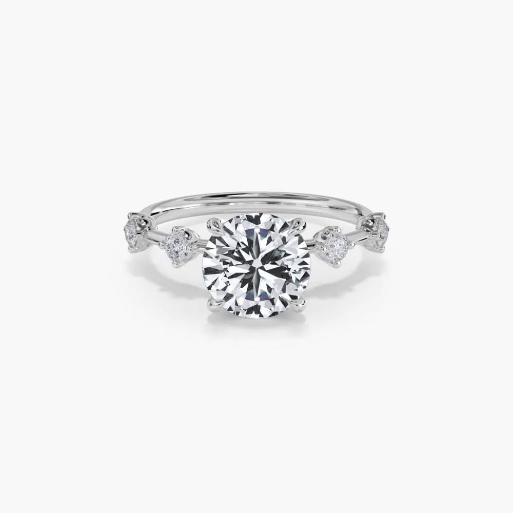 The Unique Station Band Lab Diamond Engagement Ring sold by Promise By Effy