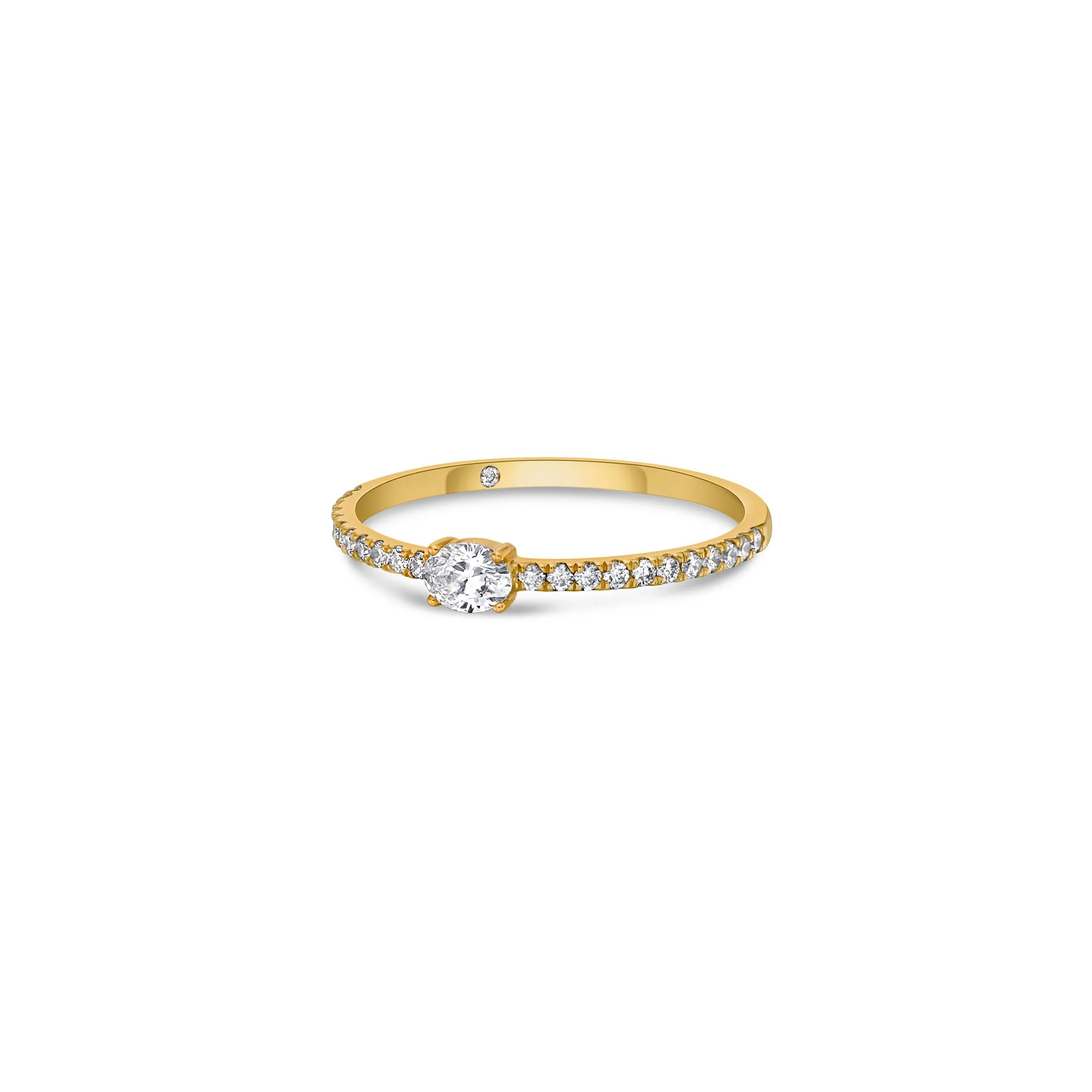 Line Pavé Stacking Ring with Oval and Round Lab Diamonds sold by Promise By Effy product image thumbnail 2