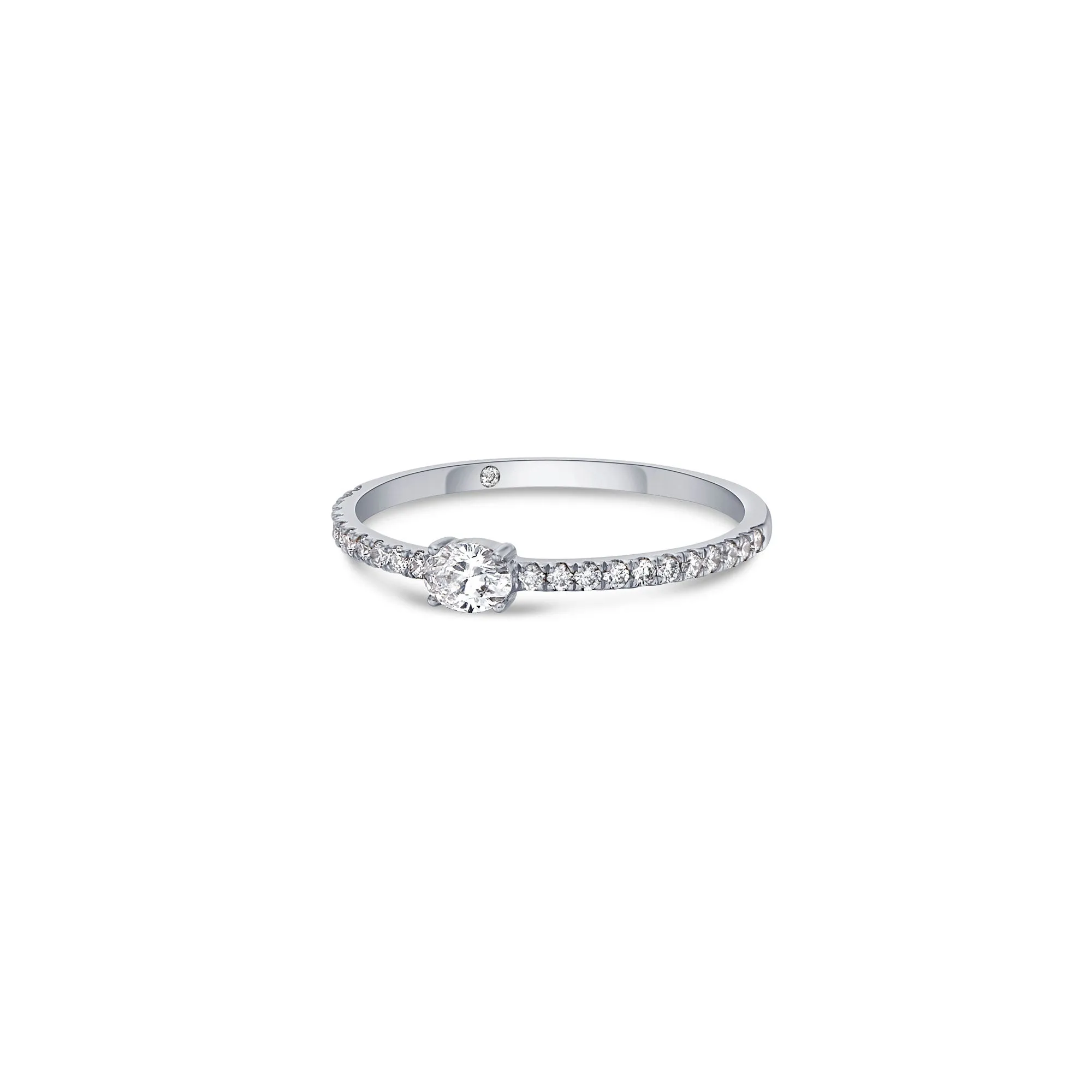 Line Pavé Stacking Ring with Oval and Round Lab Diamonds sold by Promise By Effy product image thumbnail 5