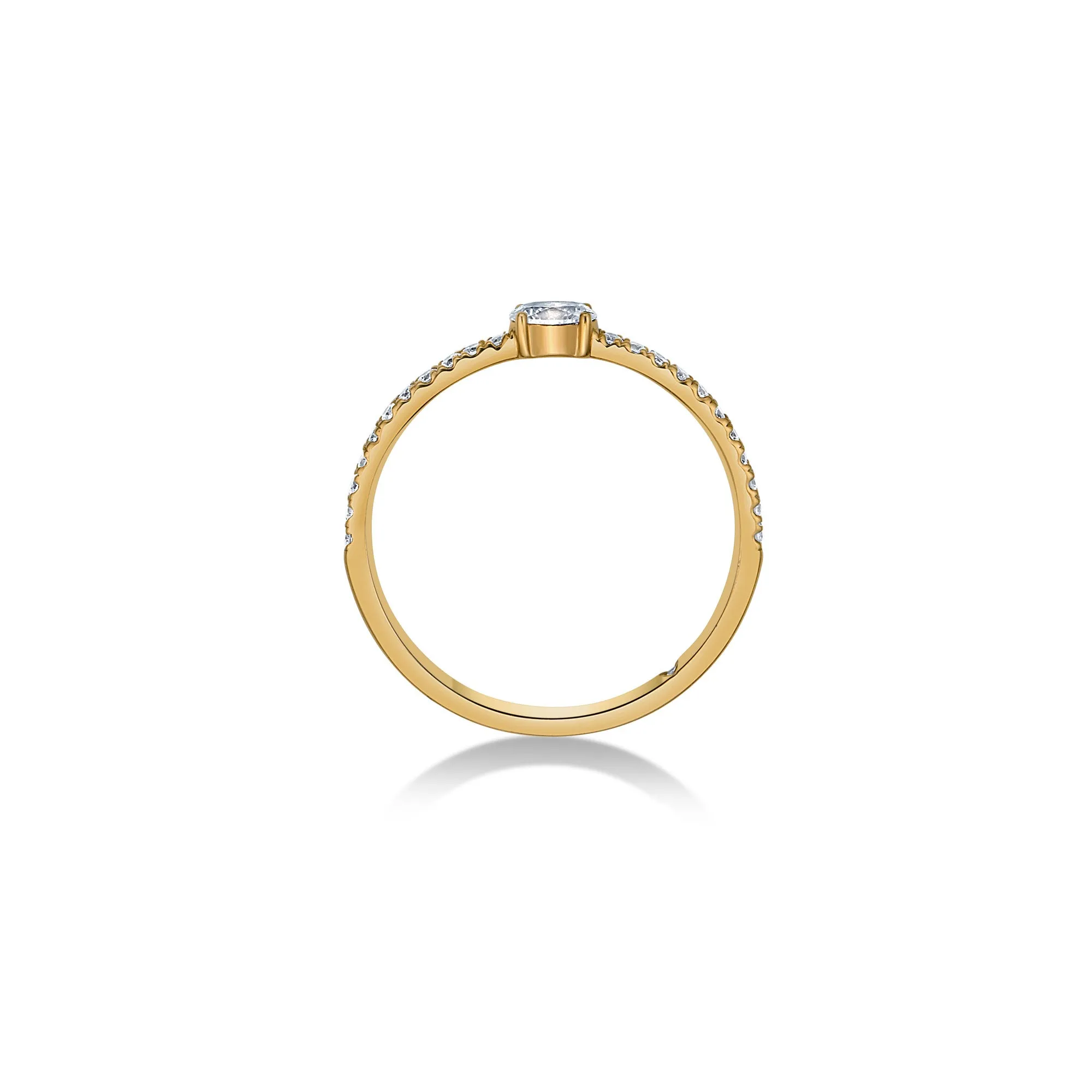 Line Pavé Stacking Ring with Oval and Round Lab Diamonds sold by Promise By Effy product image thumbnail 3