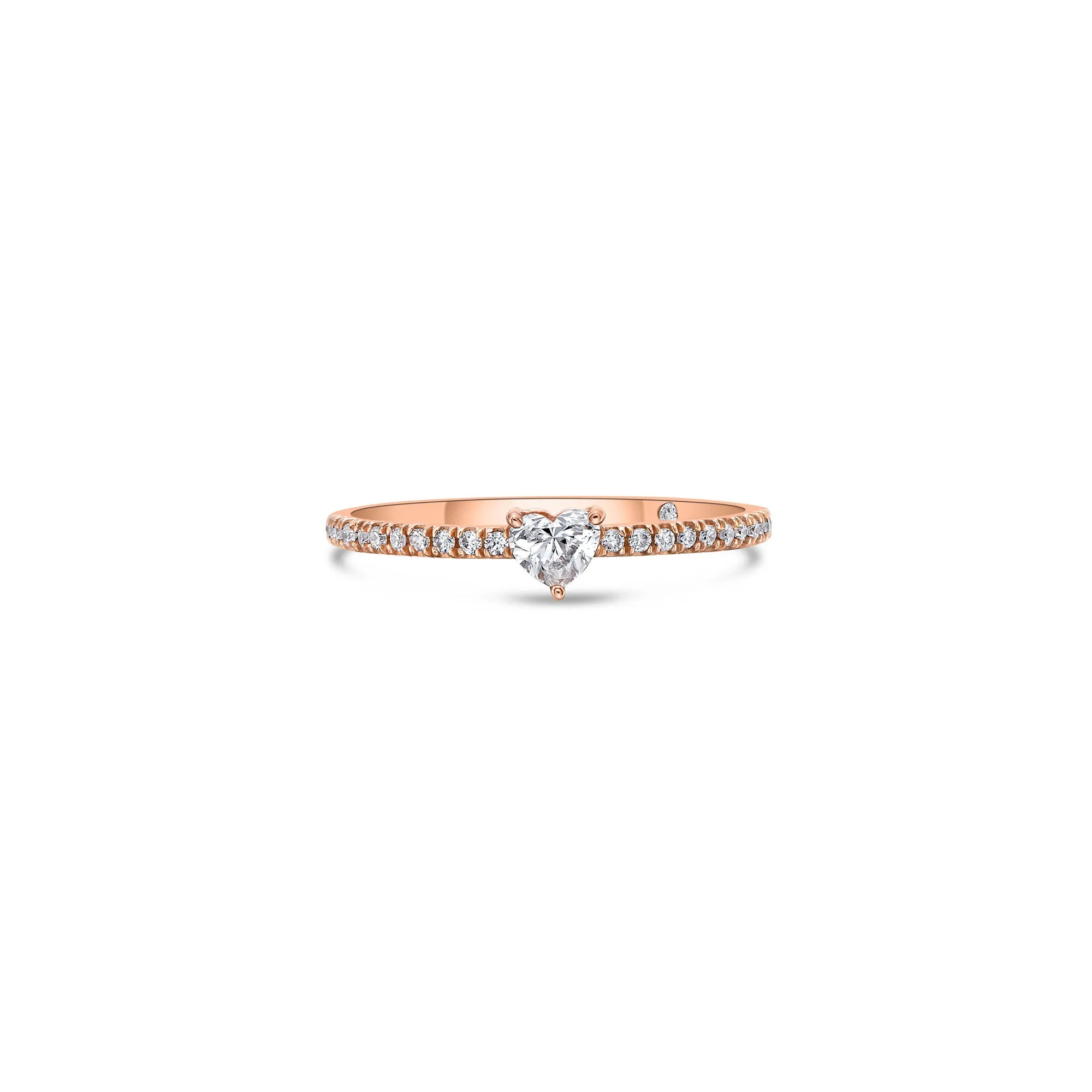 Line Pavé Stacking Ring with Heart and Round Lab Diamonds sold by Promise By Effy product image thumbnail 4