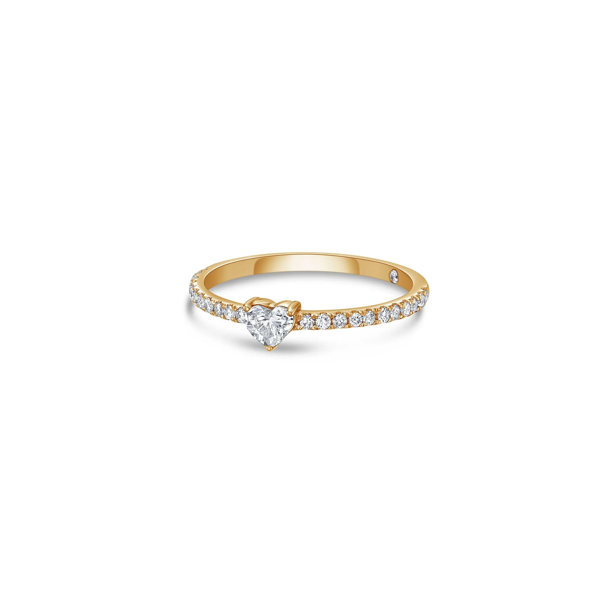 Line Pavé Stacking Ring with Heart and Round Lab Diamonds sold by Promise By Effy product image thumbnail 2