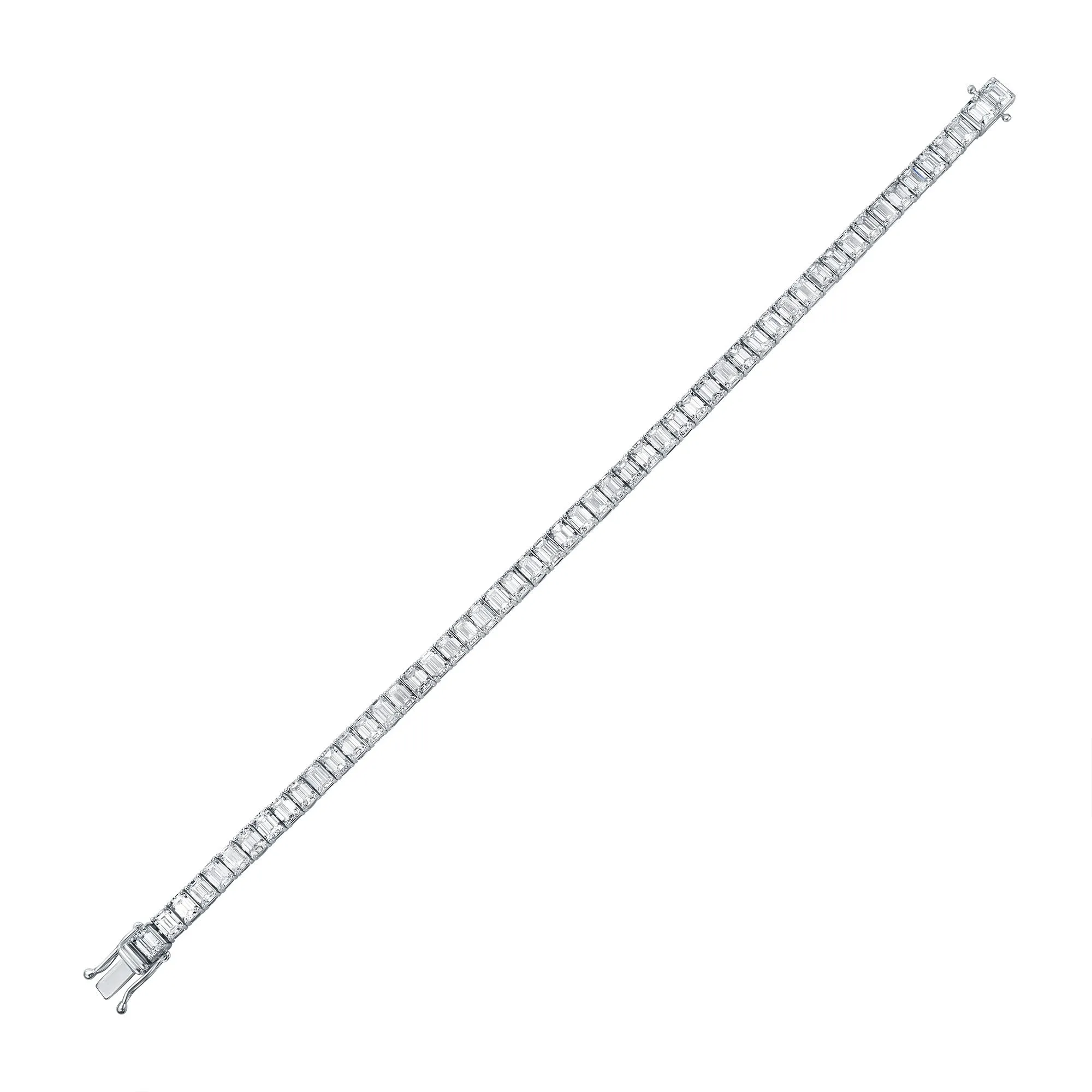 Slim Tennis Bracelet with Emerald Cut Diamonds sold by Promise By Effy product image thumbnail 2