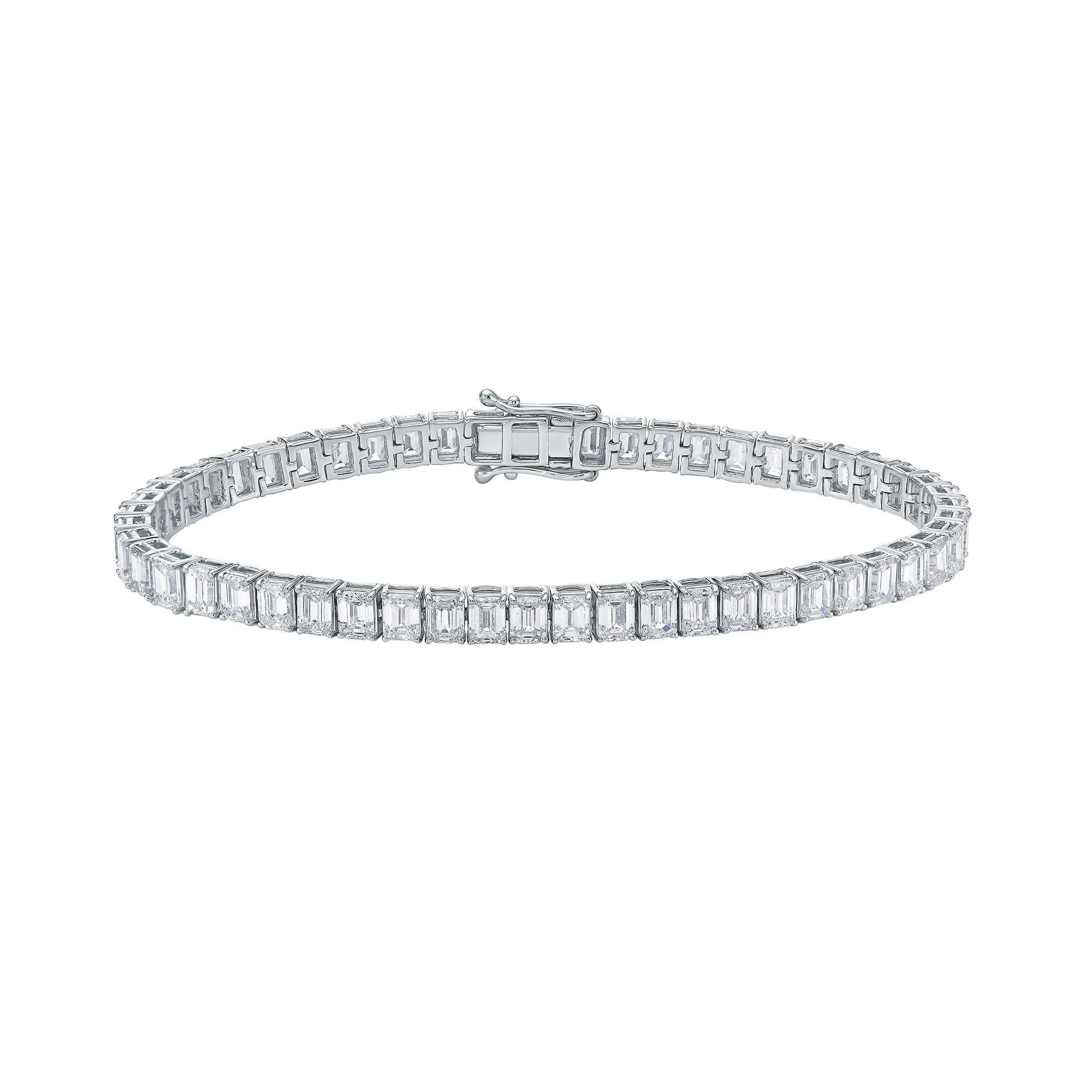 Slim Tennis Bracelet with Emerald Cut Diamonds sold by Promise By Effy