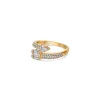 Bypass Ring in Yellow Gold with Diamonds sold by Promise By Effy