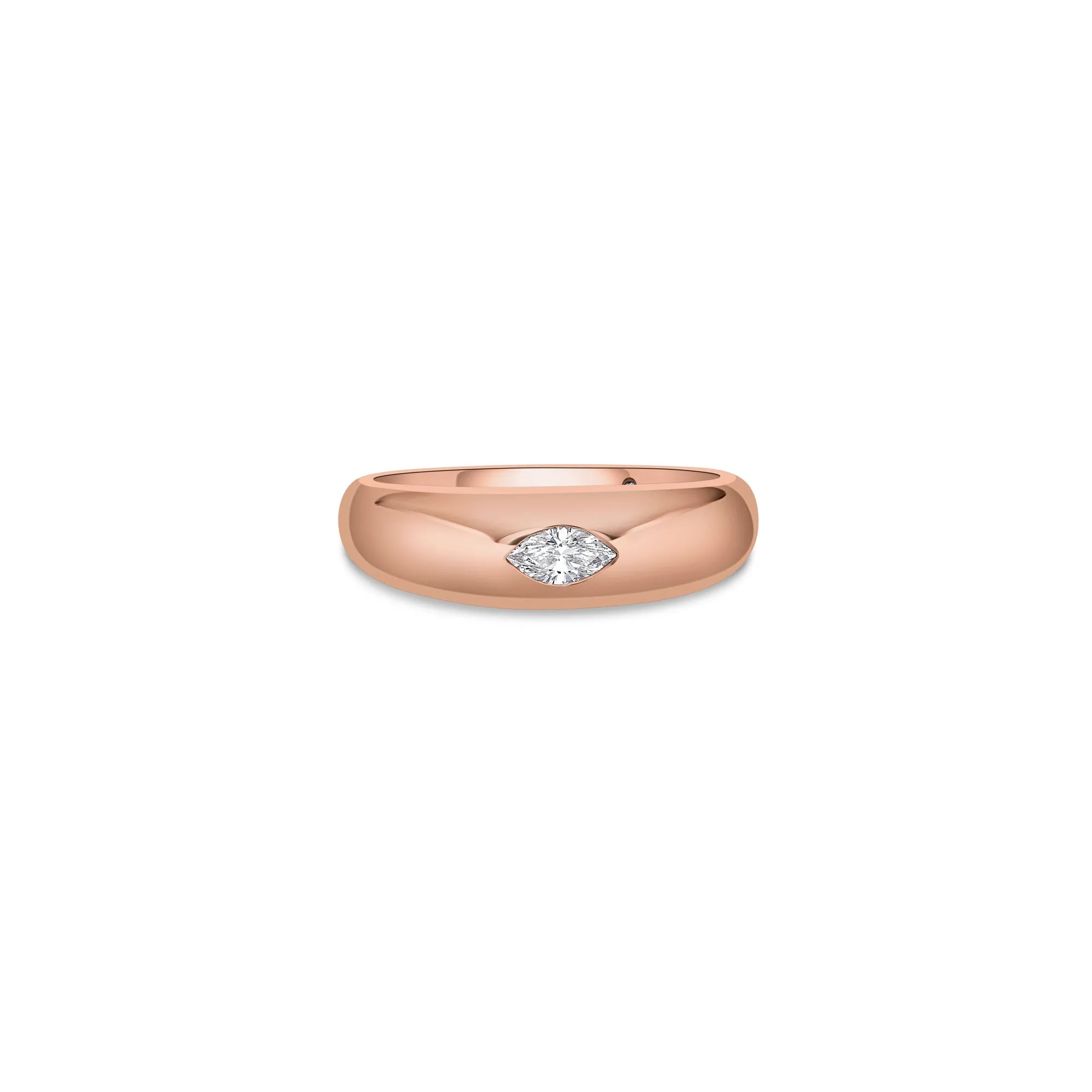 Dome Band Ring with Marquise Lab Diamond sold by Promise By Effy product image thumbnail 4
