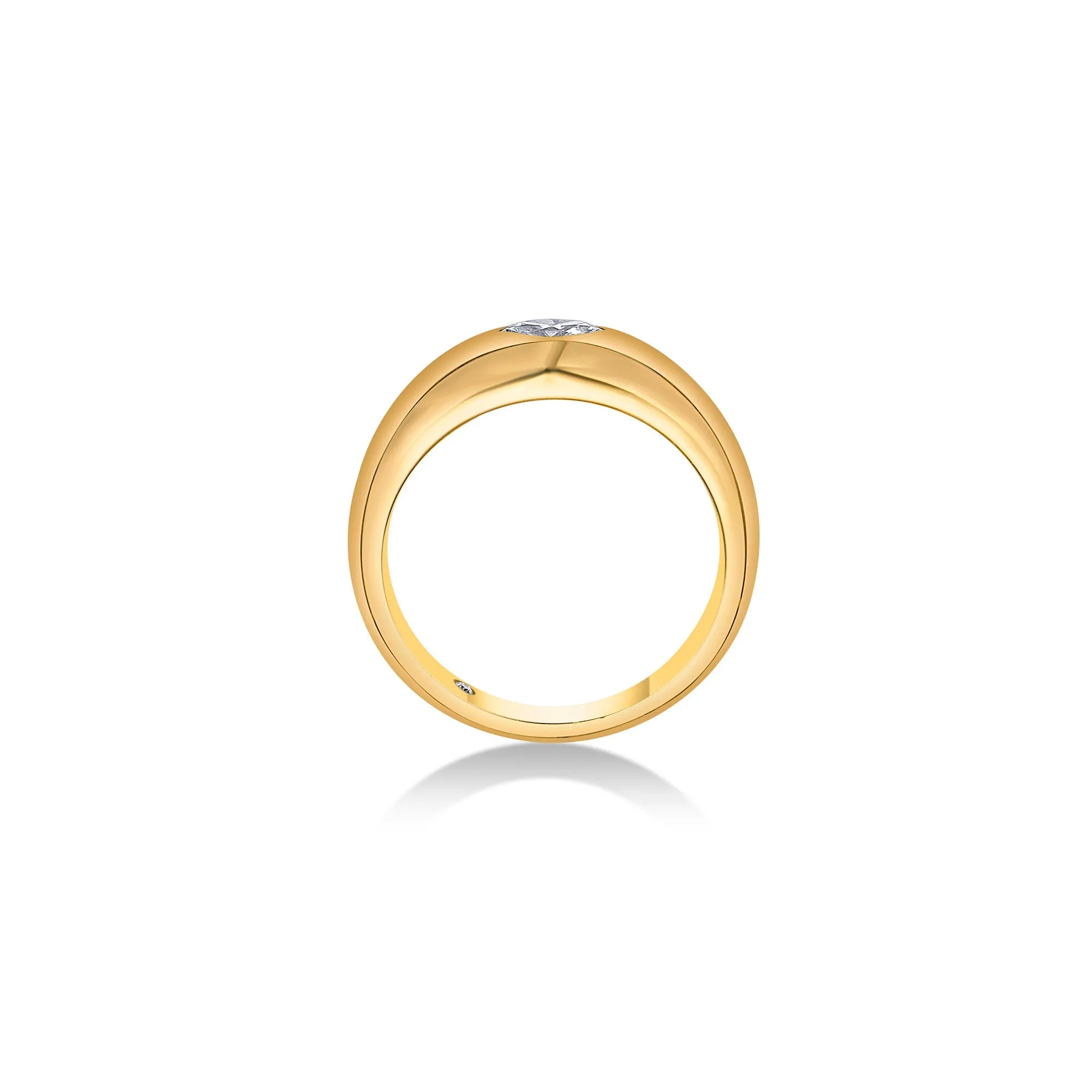 Dome Band Ring with Marquise Lab Diamond sold by Promise By Effy product image thumbnail 3