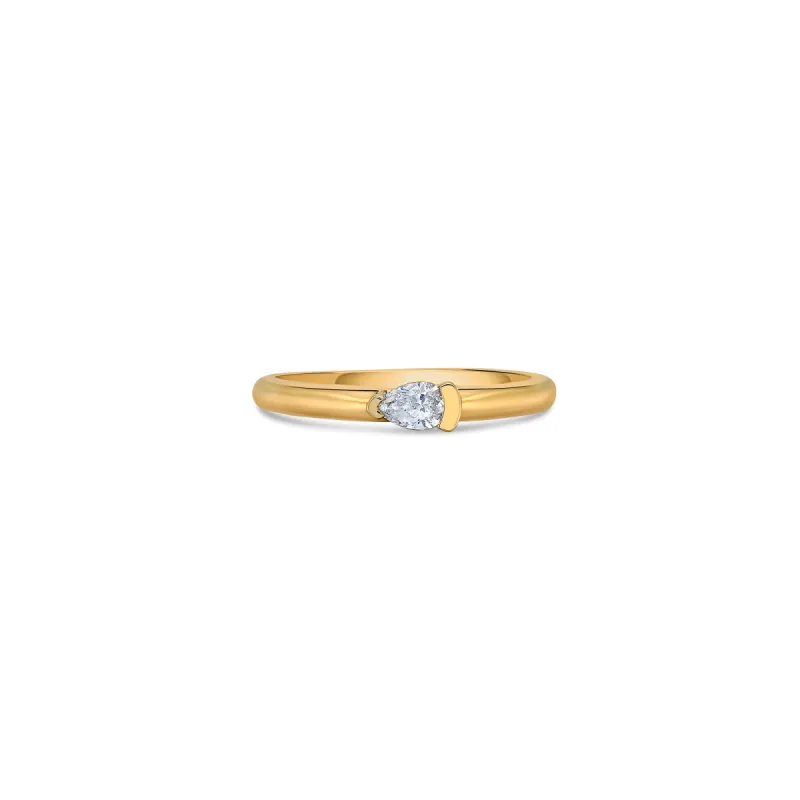 Dots Bezel Ring in Gold with Diamond sold by Promise By Effy