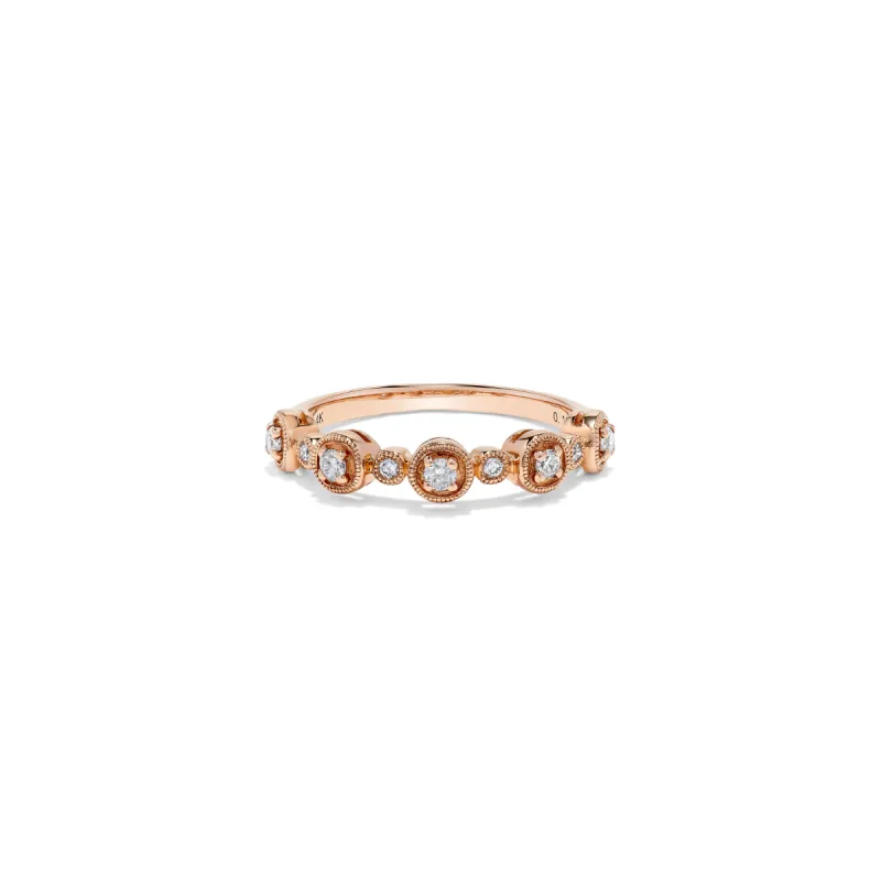 Chain Ring in Rose Gold with Diamonds sold by Promise By Effy