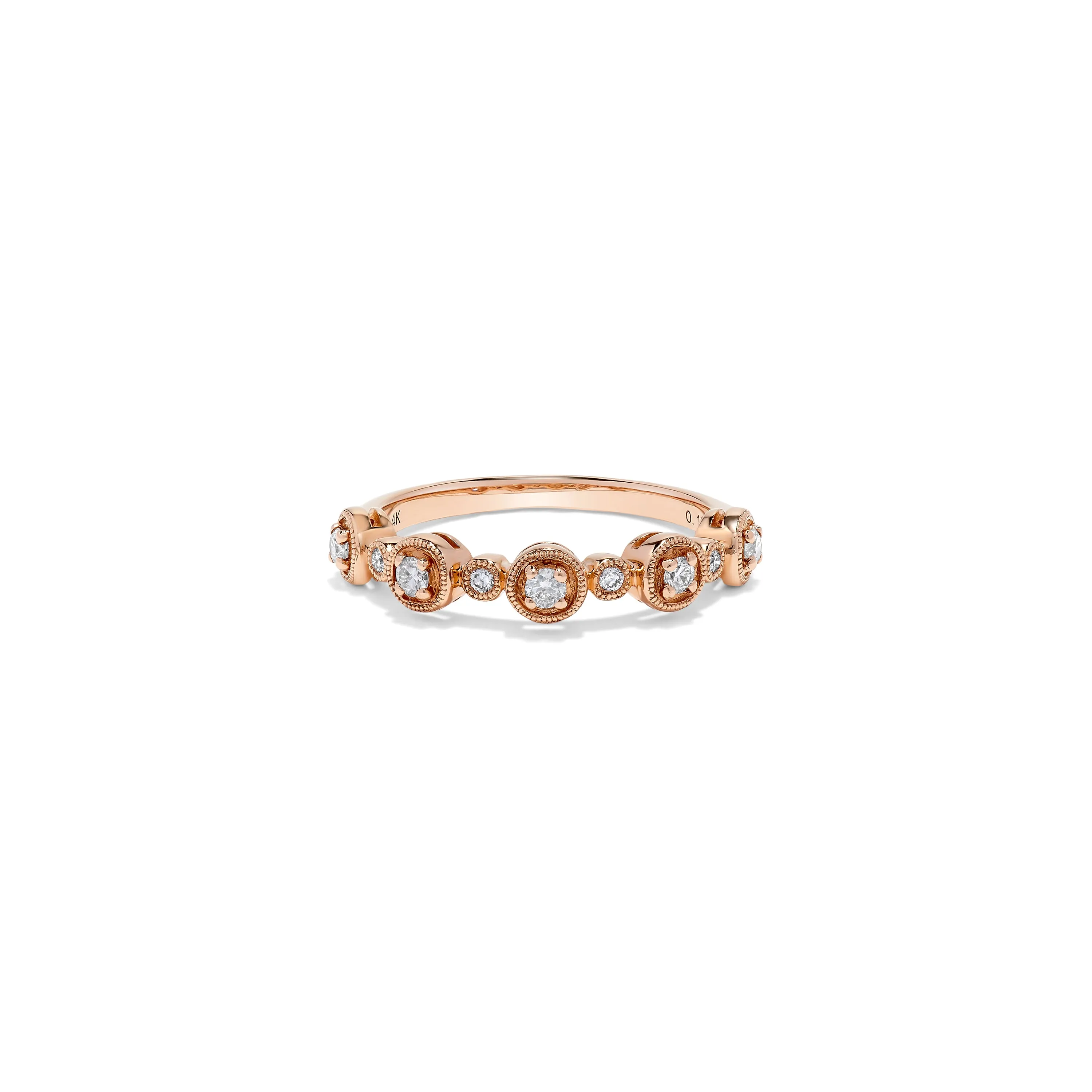 Chain Ring in Rose Gold with Diamonds sold by Promise By Effy
