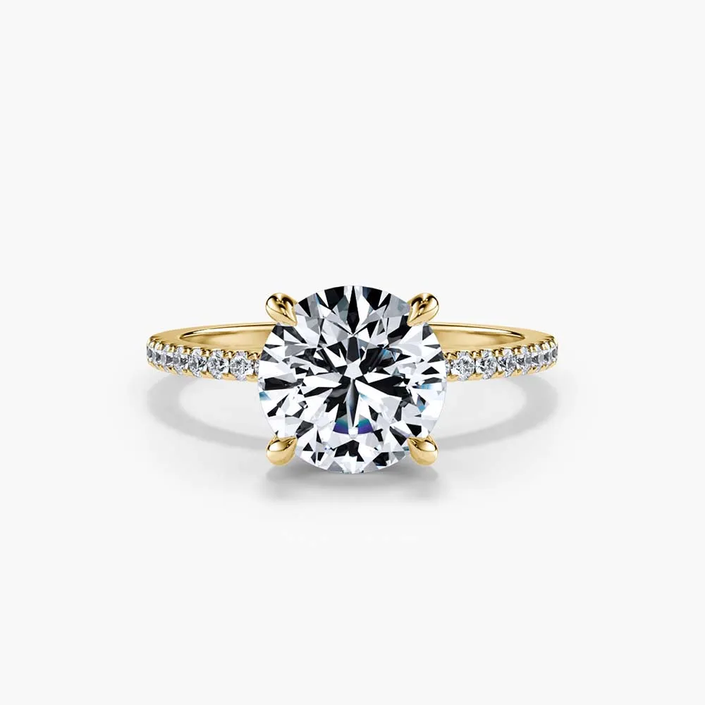 The Hidden Halo Pavé Band Lab Diamond Engagement Ring sold by Promise By Effy product image thumbnail 4