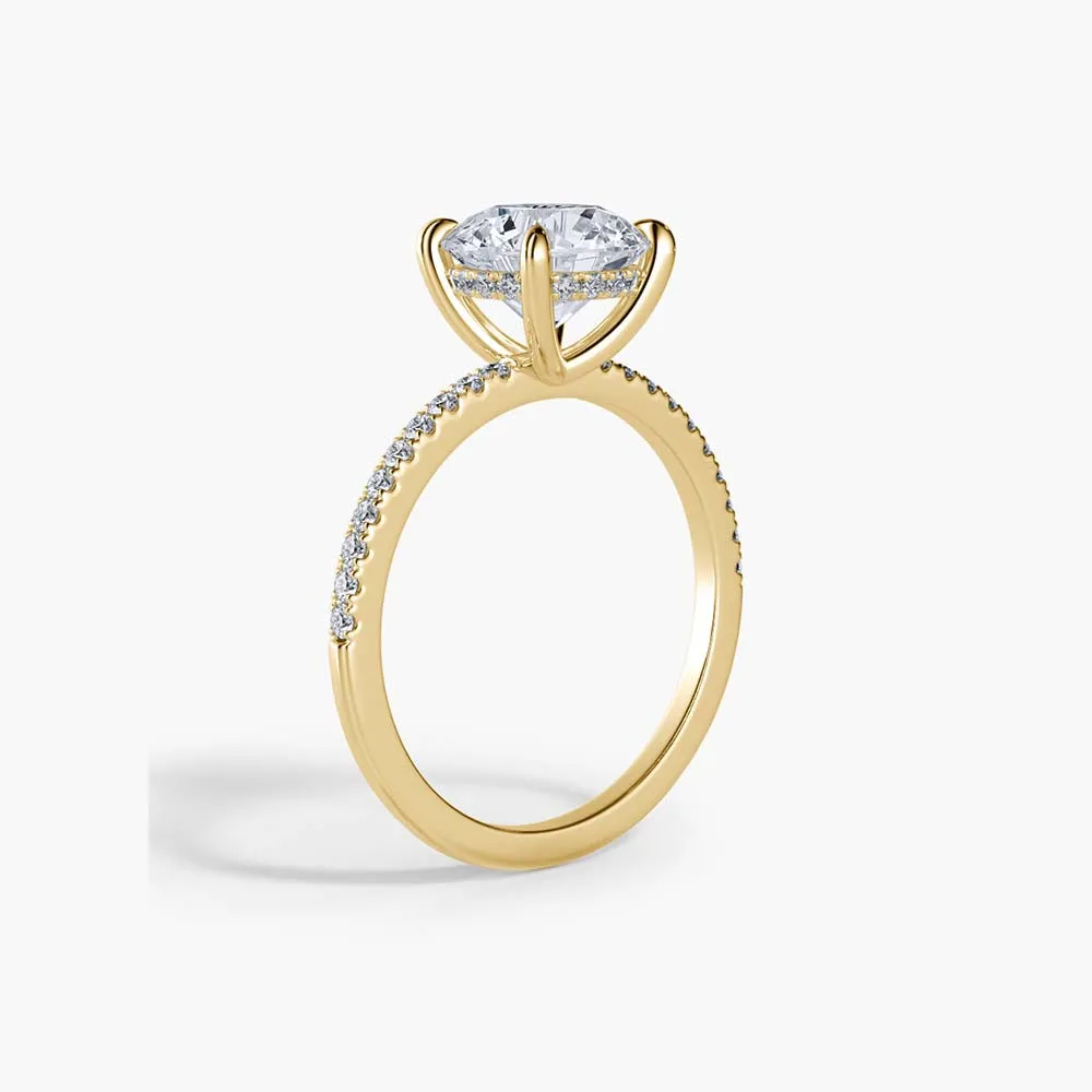 The Hidden Halo Pavé Band Lab Diamond Engagement Ring sold by Promise By Effy product image thumbnail 5