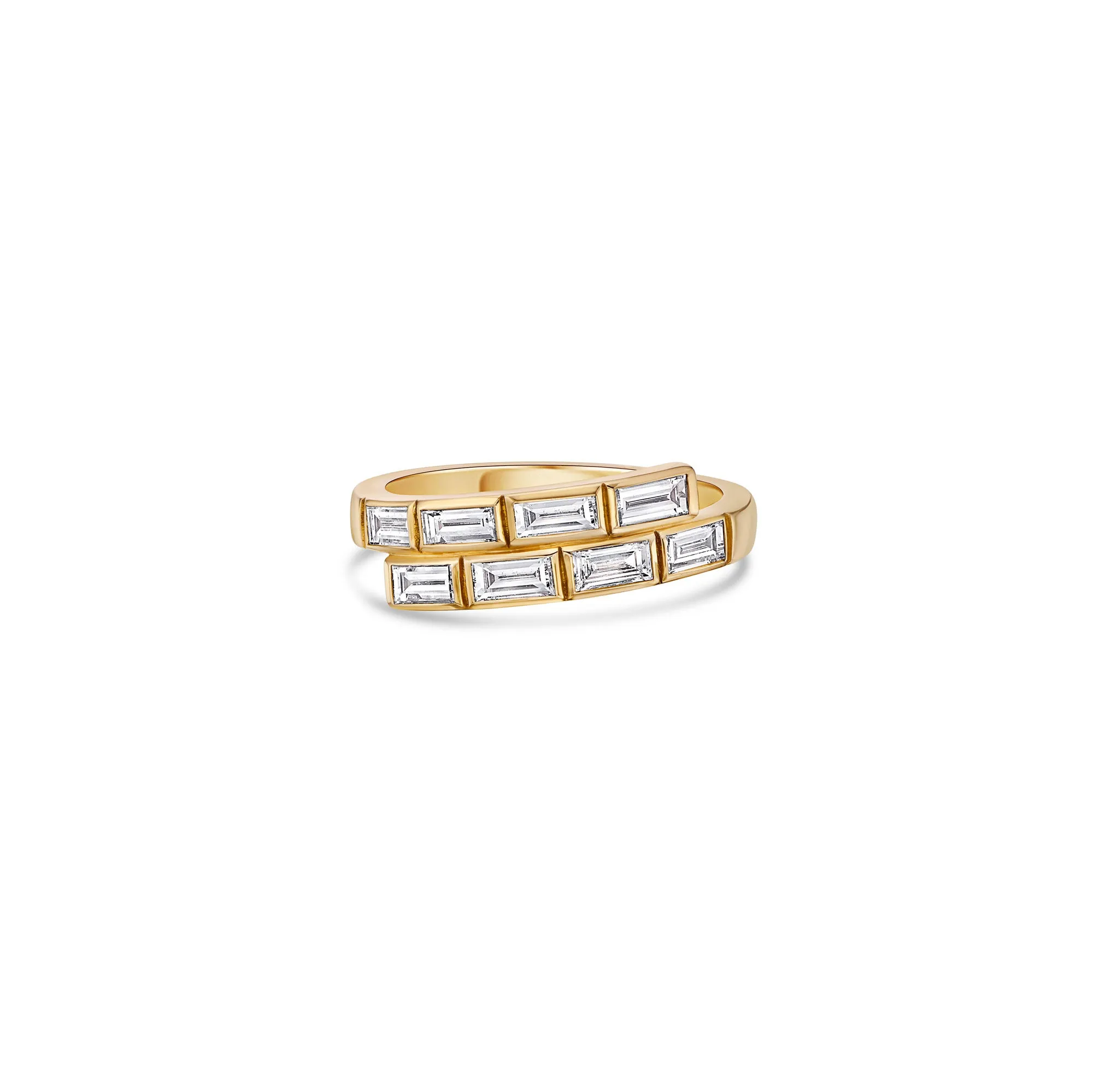 Dashes Wrap Ring with Baguette Lab Diamonds sold by Promise By Effy