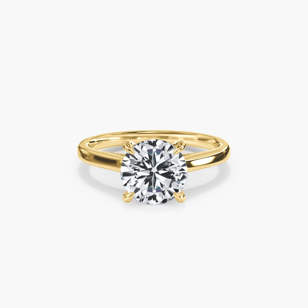 The Hidden Halo Plain Band Cathedral Lab Diamond Engagement Ring sold by Promise By Effy product image thumbnail 4