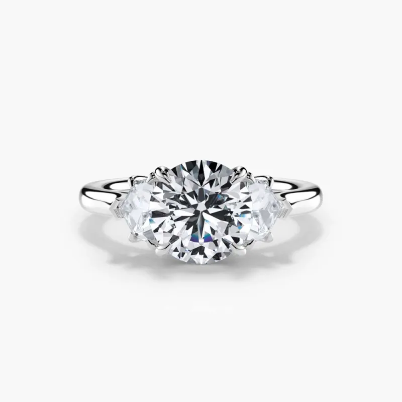 The Cadillac Three Stone Lab Diamond Engagement Ring sold by Promise By Effy