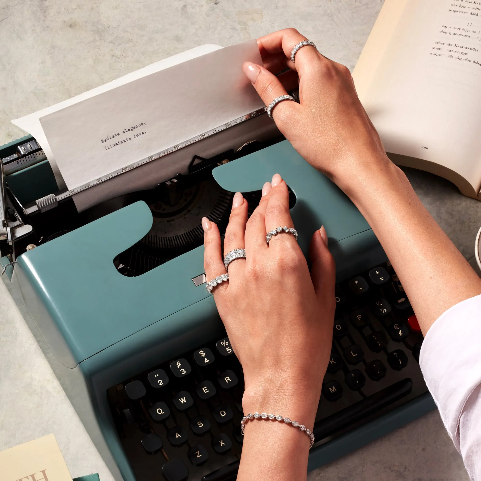 Mix Shape Half Band with Lab Diamonds sold by Promise By Effy product image thumbnail 2