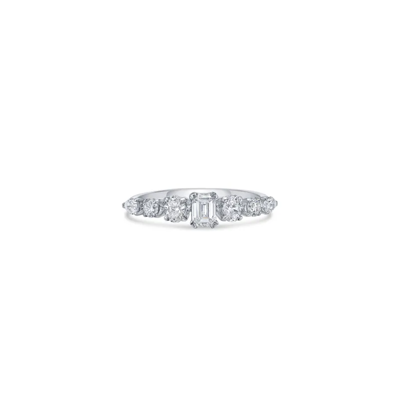 Mixed Shape Ring in White Gold with Diamonds sold by Promise By Effy