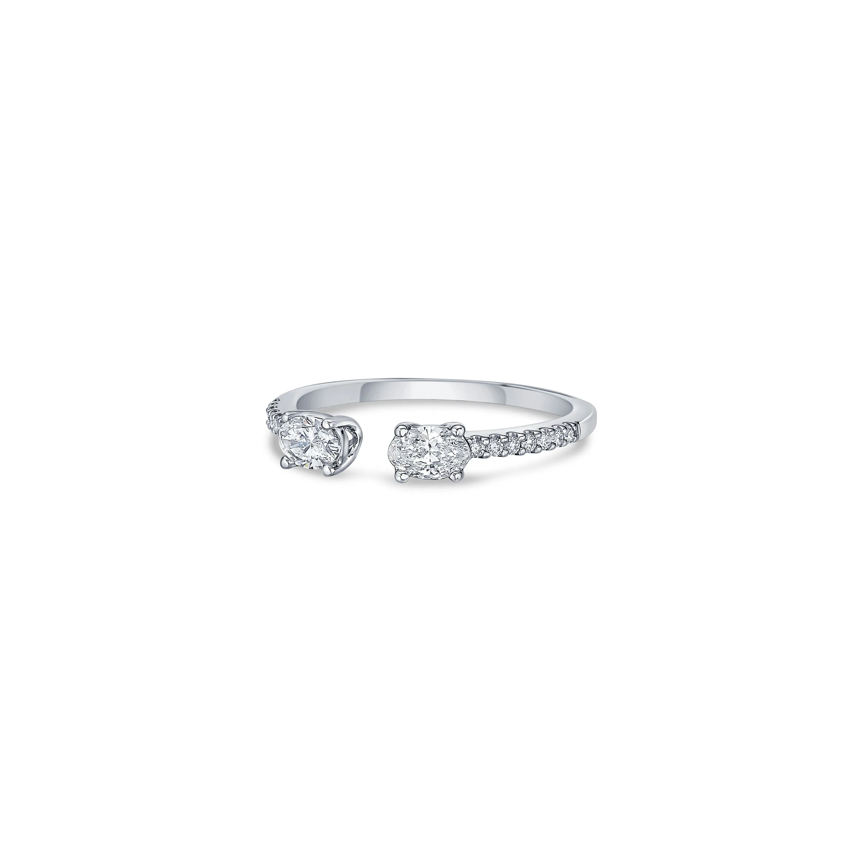 Open Ring in White Gold with Diamonds sold by Promise By Effy product image thumbnail 3